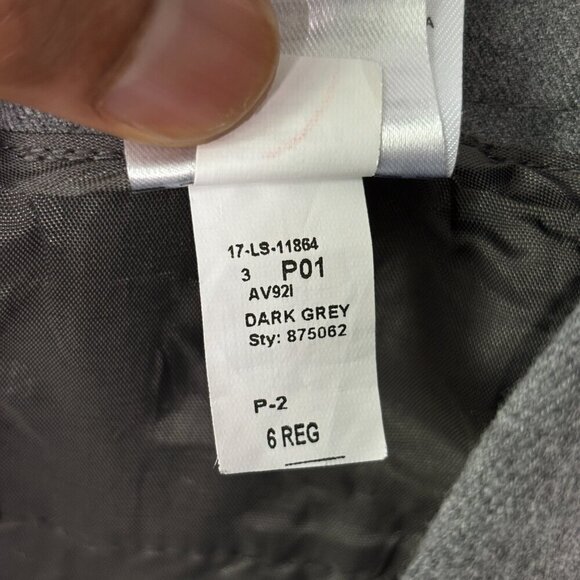 Banana Republic Women's Logan Gray Crop Ruffle Hem Trouser Pants Size 6 - Picture 10 of 15